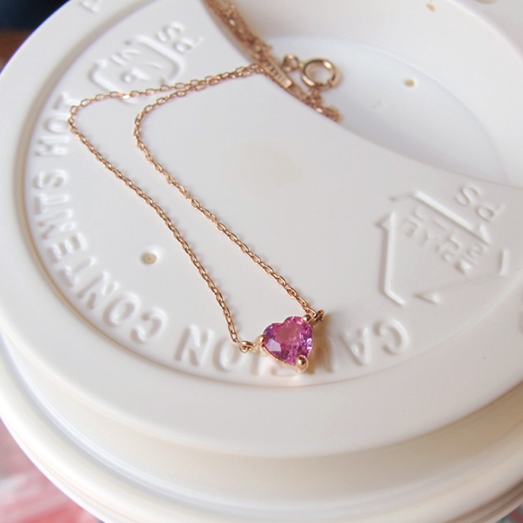 [14K Gold] 핑크 스푼 목걸이 Pink Spoon Necklace no.39