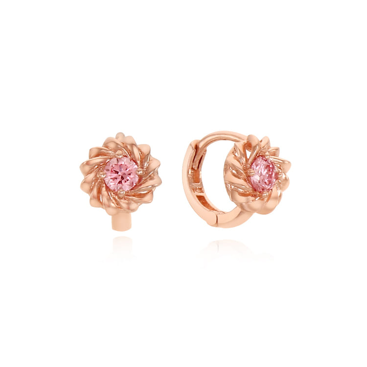 [14K/18K] 랩그로운 핑크 다이아몬드 0.2CT 썬 원터치 귀걸이